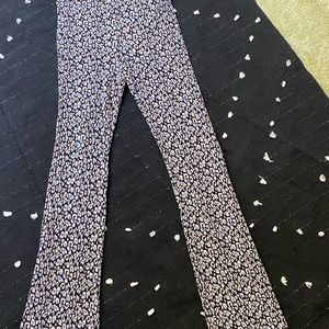 Animal print flare pants